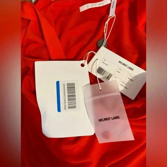 Helmut Lang Ruched Stretch Jersey Midi Dress Size Large NWT - Picture 6 of 11